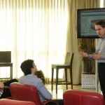 Dr André apresentando as novidades da ortodontia durante o workshop