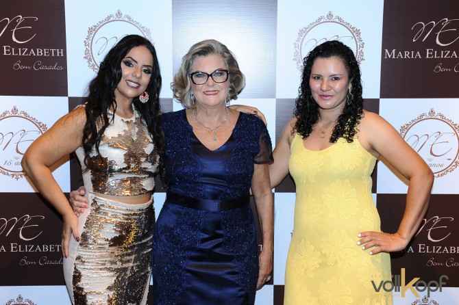 Yara Moreno, Maria Elizabeth e a competente gerente de produção da Maria Elizabeth Bem Casados, Ana Paula Diniz.