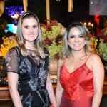 As amigas Gabriela Straliotto e Carla Cafure clicadas em evento social.