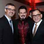 Marcio Bezerra, o dj Rodrigo Knorst que movimentou os convidados e o anfitrião