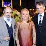 O arquiteto Luis Pedro Scalise ao lado do casal Graice e Luiz Carlos Spengler