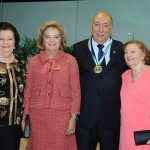 Professor Pedro Chaves dos Santos Filho ladeado pelas irmãs Josina, Therezinha e Elvira