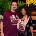 O casal Marco Pogliaghi e Denise Brito