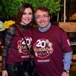 O casal, Maria Eugênia Anzoategui e o presidente da OAB, o advogado Mansour Elias Karmouche