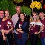 Os casais, Rogelho Massud e Palmira, Patricia e Marco Faracco, Isis e Claudinei Goya