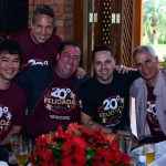 Posando para fotos, Claudinei, Rogelho, Danilo Bachega, Marco Faracco e Marcos Vollkopf (em pé).