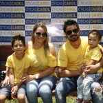 Camila e Anderson com os filhos Joao Victor e Miguel