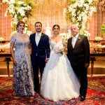 Noivos com pais da noiva Claude Mouniergi Chamoun e Joseph Moussa Chamoun