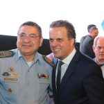 O comandante geral da PMMS, Waldir Ribeiro Acosta ao lado do médico, Ricardo Ayache