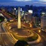 Obelisk and Avenue of 9 de Julio, Buenos Aires, Argentina
