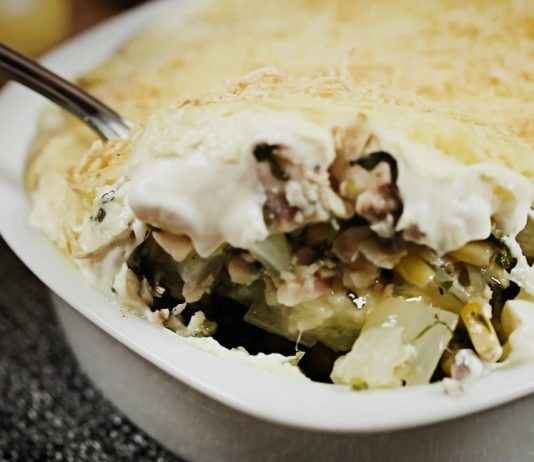 escondidinho de tilápia