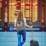 Turista no aeroporto