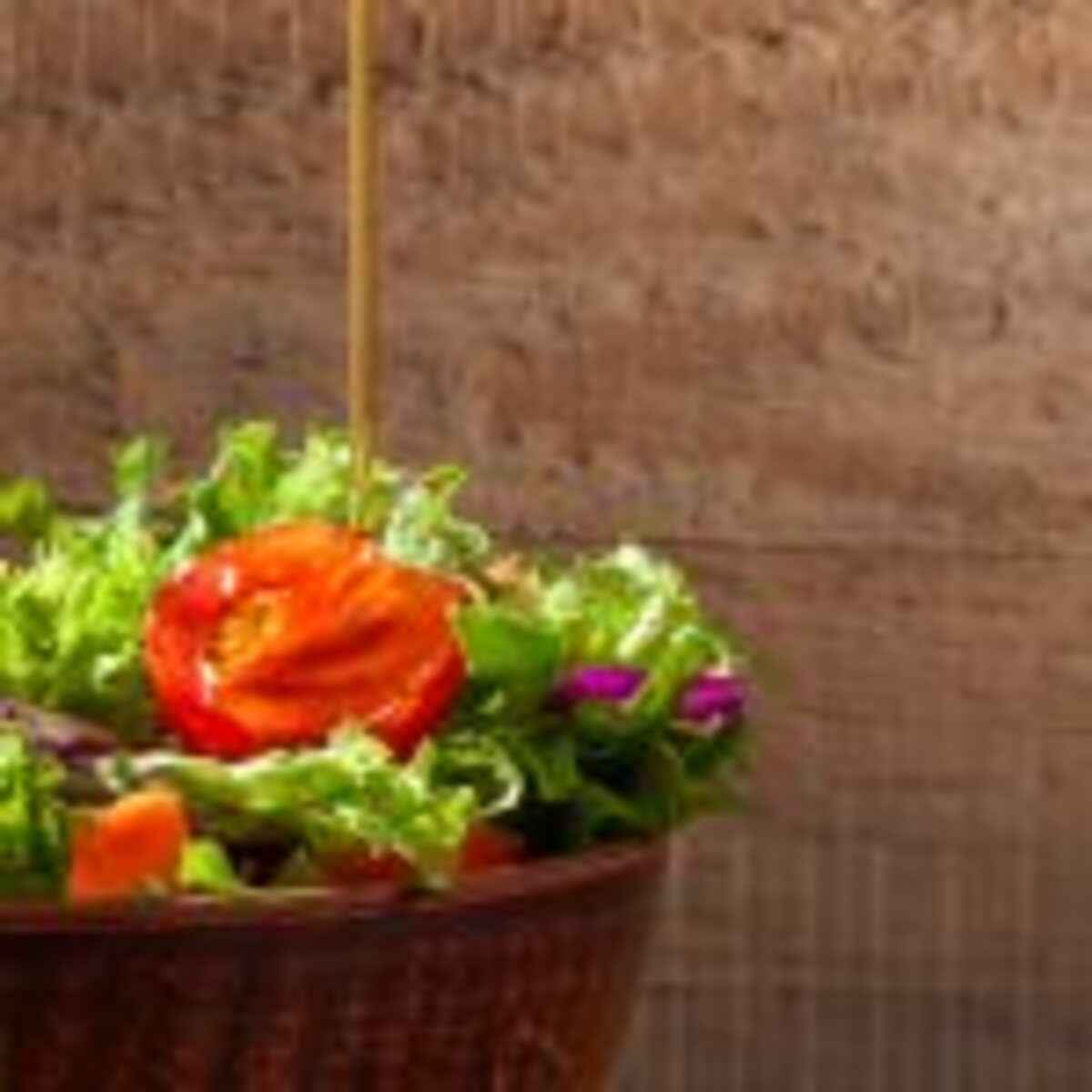 Fresh salade on wooden background