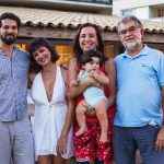 João Liberato, Luisa Proserpio, Renata Proserpio e Zé Fontes Lima; no colo, o pequeno Martim