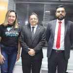 Christiane Serate coordenadora de Pós Graduação _ Otacílio dos Santos Nunes Presidente do CRC MS e Prof. Willian Marchar Coordenador do curso de Ciências Contábeis