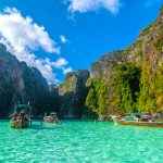 Pileh blue lagoon at phi phi island, Krabi, Thailand.