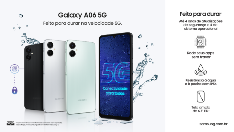 Samsung apresenta Galaxy A06 5G no Brasil