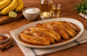 Como Fazer Banana Caramelizada com Cachaça e Canela