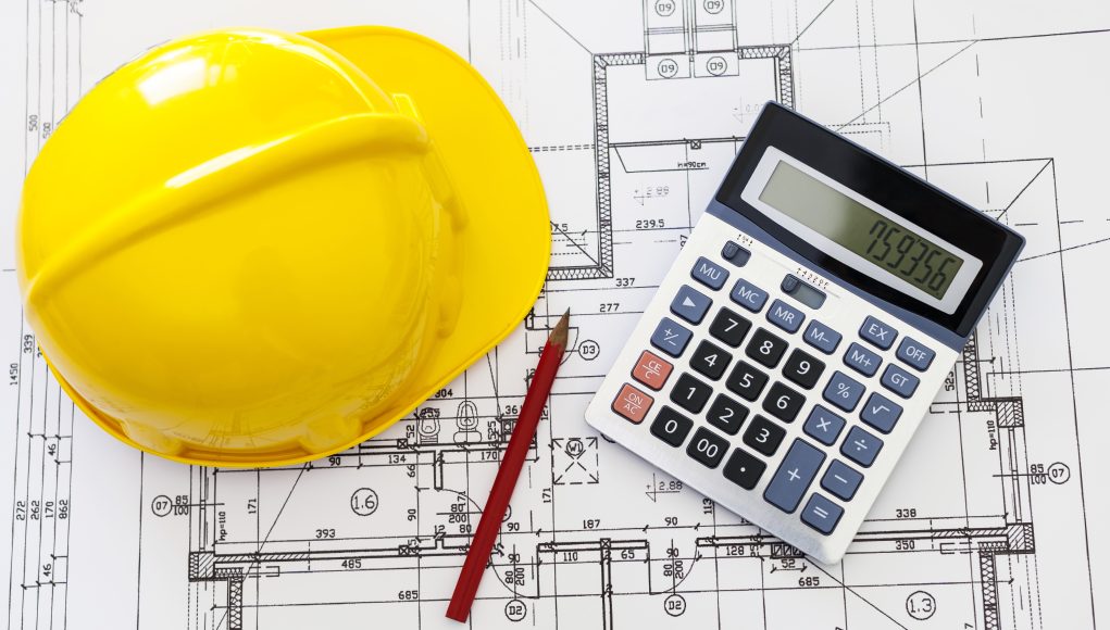 Close up of house blueprints