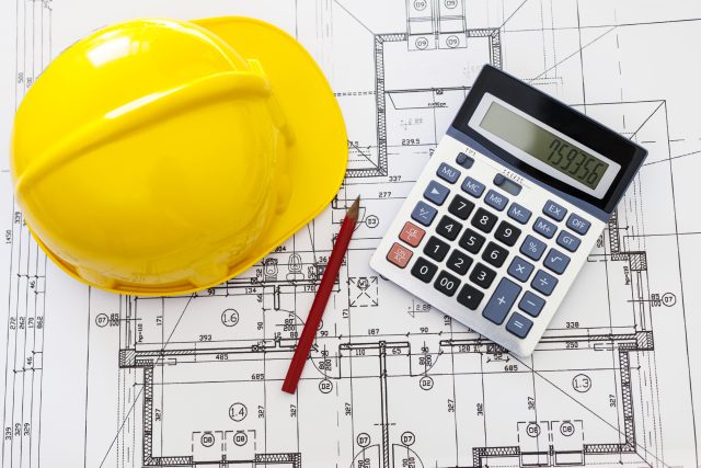 Close up of house blueprints